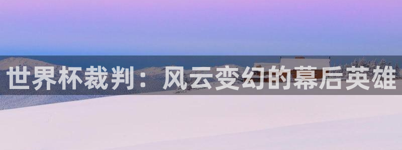 世界杯预选赛赛程：世界杯裁判：风云变幻的幕后英雄
